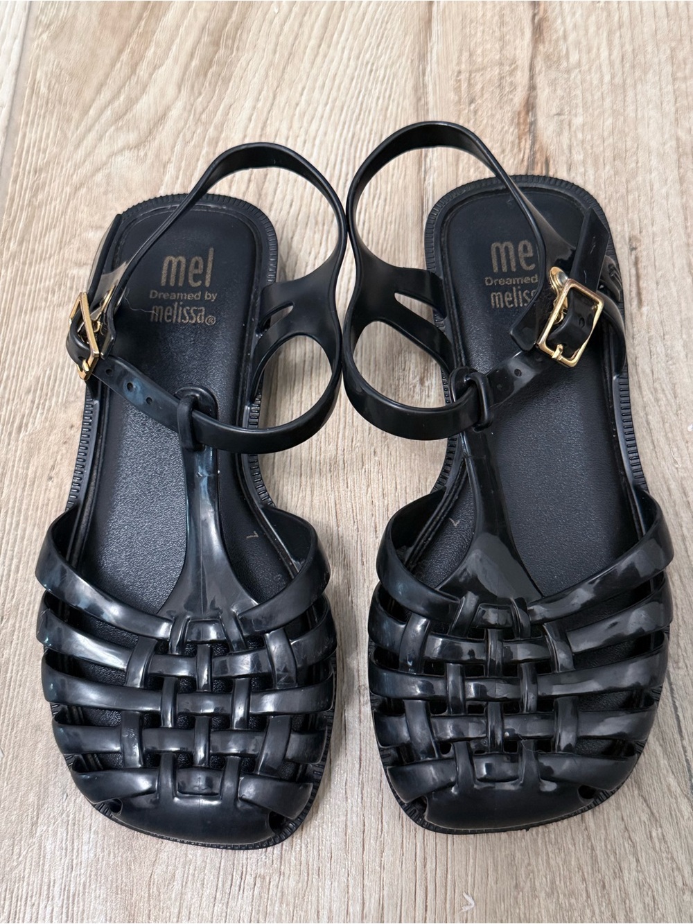 Melissa Black Jelly Woven Slingback Sandal Size toddler girl 11
